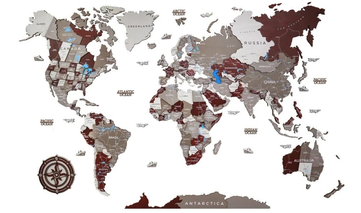 Chino Detailed World Map - Image 1